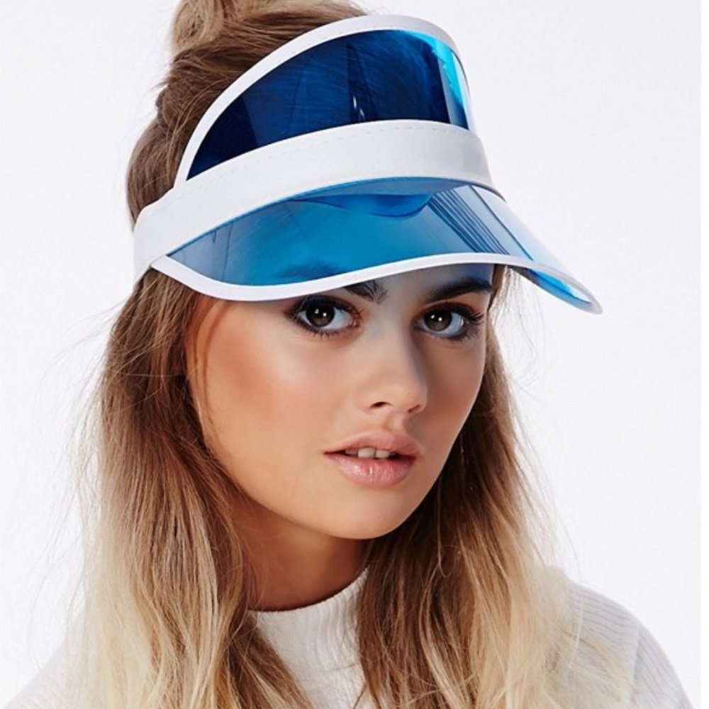 5/$15 Urban outfitters Clear Blue Visor